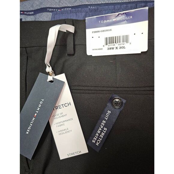 Tommy Hilfiger Black Dress Suit Pants NEW with Tags - Picture 7 of 7